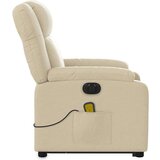 vidaXL Električni masažni naslanjač s funkcijo vstajanja krem, (20920038) | Shoptok.si