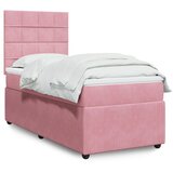 vidaXL spring krevet s madracem ružičasti 100x200 cm baršunasti | shoptok.hr