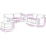  3-dijelni set sofa boja cappuccina od umjetne kože | shoptok.hr