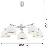  Argon 2087 - Luster na šipci MARBELLA 5xE27/15W/230V hrom | Eponuda.com