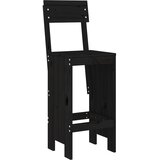  Barski stolci 2 kom crni 40 x 48,5 x 115,5 cm masivna borovina | shoptok.hr