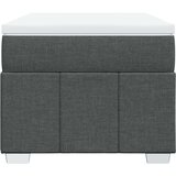 vidaXL Box spring postelja z vzmetnico temno siva 90x200 cm blago | Shoptok.si