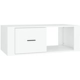 Maison Chic Klubska mizica - kavna mizica - Nizka mizica bela 100x50,5x35 cm inženirski les, (21754133) Cene