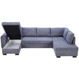 Mömax Sedežna Garnitura Malte, Siva, Ležišče, Predal, U Oblika | Shoptok.si