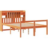  Knjižna postelja brez vzmetnice vošč. rjava 150x200 cm borovina, (21610313) | Shoptok.si