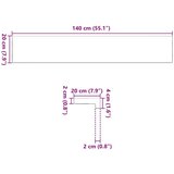 Prozorske klupice 2 kom tamnosmeđe 140x20x2 cm masivne hrast | shoptok.hr