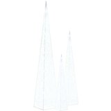 vidaXL Set akrilnih ukrasnih LED stožaca hladno bijeli 60/90/120 cm | shoptok.hr