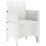  Vrtni Stol Set 2 Bela Plastika Ratan Stil Standard Lahki, (22015561) | Shoptok.si