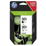  Kartuša HP 301 črna/black + HP 301 barvna (N9J72AE / J3M81AE) komplet - original Cene