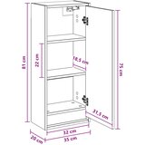  Umivaonik s policom za zid Betonska siva 35 x 20 x 81 cm | shoptok.hr