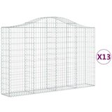  Lučne gabionske košare 13kom 200x30x120/140cm pocinčano željezo | shoptok.hr