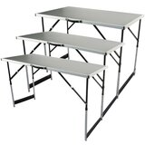 Brüder Mannesmann Večnamenska zložljiva miza aluminij 3 kosi | Shoptok.si