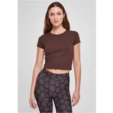 UC Curvy Ladies Stretch Jersey Cropped Tee brown