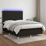  box spring s madracem LED crni 140x190 cm od tkanine | shoptok.hr