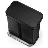 simplehuman Mat crna željezna kanta za smeće 34+24 l za odvojeni otpad/s pedalom – | shoptok.hr