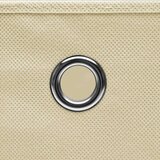 vidaXL Škatle 4 kosi netkano blago 28x28x28 cm krem | Shoptok.si