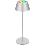 LED RGB punjiva stona dodirna lampa KIKI LED/2,6W/5V IP44 2600 mAh srebrna