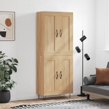 vidaXL Visoka komoda sonoma hrast 69,5x34x180 cm inženirski les | Shoptok.si