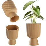KADAX cvetlični lonec, cvetlični lonec, plastični pokrov za trato, 18 cm, stojalo za rože, rjava, (5000346615) | Shoptok.si