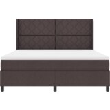  Posteljni okvir s vzmetnico - Temno rjav, 180x200 cm, Tkanina, (22052904) | Shoptok.si