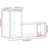 TV ormarići 2 kom Siva betona 75x30x50 cm konstruirano drvo | shoptok.hr
