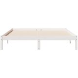  Okvir kreveta bez madraca bijeli 140 x 210 cm masivna borovina | shoptok.hr