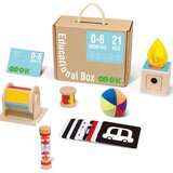 Tooky Toy Tooky kutija za igračke xxl Montessori edukacijska kutija 6u1 senzorna 0-6 mjeseci | shoptok.hr