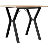 Maison Chic Jedilna miza - Kuhinjska miza - Jedilni stol Y okvir 80x80x75,5 cm trdna borovina lito železo, (21715234) | Shoptok.si