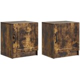  Noćni ormar 2 pcs Dimljeni hrast 43 x 34,5 x 47 cm | shoptok.hr