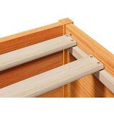 vidaXL Posteljni okvir brez vzmetnice voščeno rjav 100x200 cm borovina | Shoptok.si