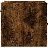  Noćni ormarić sa staklenim vratima boja hrasta 35 x 37 x 35 cm | Eponuda.com