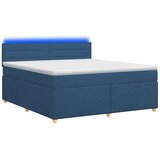  Boxspring krevet s madracem Plava 160 x 200 cm Tkanina - Plava 160 x 200 cm Dizajn linija | shoptok.hr