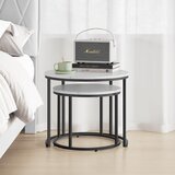  Okrugli stolić 2 kom - mramor / crne noge | shoptok.hr
