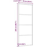  Klizna vrata od mutnog stakla ESG i aluminija 76 x 205 cm crna | Eponuda.com