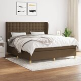 The Living Store Box spring postelja z vzmetnico temno rjava 160x200 cm blago - Box Spring Postelja, (21444432) | Shoptok.si