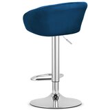  ISTOČNA stolica - tamnoplavi baršun / kromirana baza | shoptok.hr