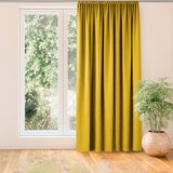  Curtain MILANA color mustard style classic transparent dragon tape 7.5 cm chenille 560x225 HOMEDE | shoptok.hr