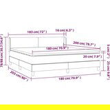  Box spring postelja z vzmetnico bela 180x200 cm umetno usnje, (20790262) | Shoptok.si