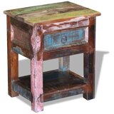  Bočni stolić s 1 ladicom masivno obnovljeno drvo 43x33x51 cm | Eponuda.com