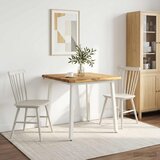  90 x 90 x 75 cm Čvrsto drvo akacije Bijela Četvrtasti | shoptok.hr