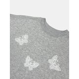 Sinsay Crewneck majica s pamukom i na&amp;scaron;ivcima u obliku leptira Slike