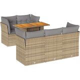 vidaXL 6-dijelni set vrtnih sofa s jastucima bež od poliratana | shoptok.hr