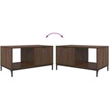 vidaXL Klubska miza Rjavi hrast 90 x 49 x 46 cm Konstruiran les | Shoptok.si