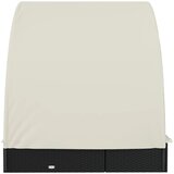 LEŽAJ za sunčanje za 2 osobe crni 211 x 112 x 140 cm poliratan | Eponuda.ba