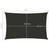 vidaXL Senčno jadro oksford blago pravokotno 3,5x5 m antracitno | Shoptok.si