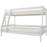 Molarem Home Drveni dječji krevet na kat Familijne - bijeli - 200x120/90 cm - Bez ladice | shoptok.hr
