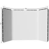 SH+ Stojalo za ozadje, prilagodljiva velikost, posebna tkanina, 240x400cm bela, (5000156787) | Shoptok.si