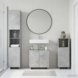  Set ormarića za kupaonicu 3 kom. Betonska siva Prerađeno drvo | shoptok.hr