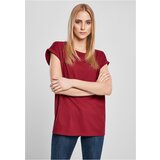 Urban Classics Women's Organic T-Shirt with Extended Shoulder Burgundy Cene