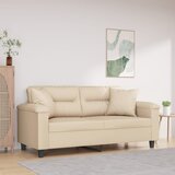 Dvosjed s jastucima krem 140 cm od mikrovlakana | shoptok.hr